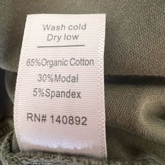 Marine Layer Olive Green Crewneck Short Sleeve Side Split Midi Length Dress Sz M - Picture 7 of 8